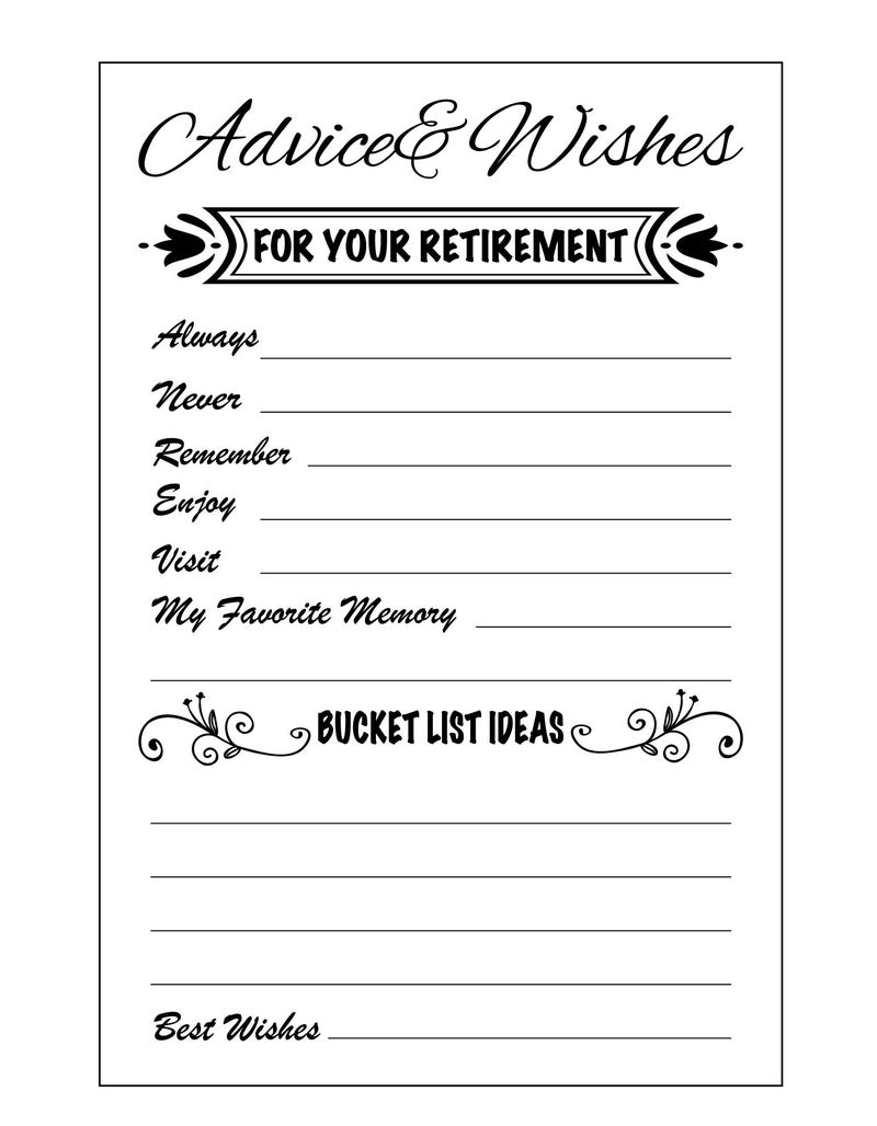 RXBC2011 Advice and wishes Card for retirement party Happy Retiree Celebration Gift Sharing Well Wishes And Memories happy retirement wishes Card Pack of 50 (white) - Image 1